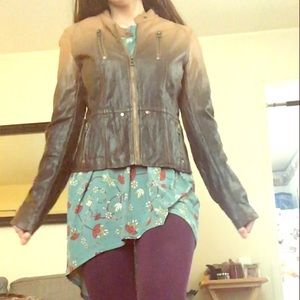 Ombré leather jacket